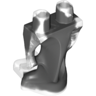 Lego Lower Body, Ghost with Marbled Dark Bluish Gray Pattern / Trans-Clear