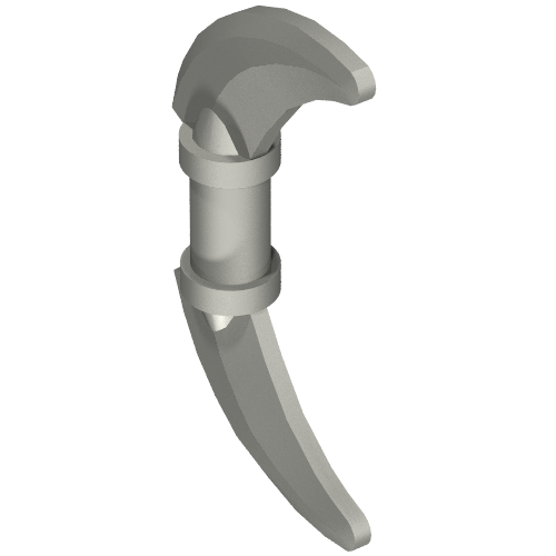 Lego Weapon Scythe / Hook with Double Blades / Flat Silver