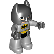 Lego Duplo Figure Batman with Mask / Cowl Black, with Batman Logo Print
