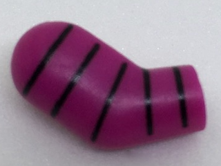 Lego Arm, Right with 5 Black Stripes Pattern / Magenta