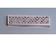 Lego Tile 1 x 4 with Silver Tread Plate and 6 Rivets Pattern (Sticker) - Sets 3179 / 7636 / 7642 / 7942 / 7944 / 8191 / White