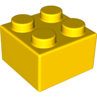 Lego Brick Soft 2 x 2 / Yellow