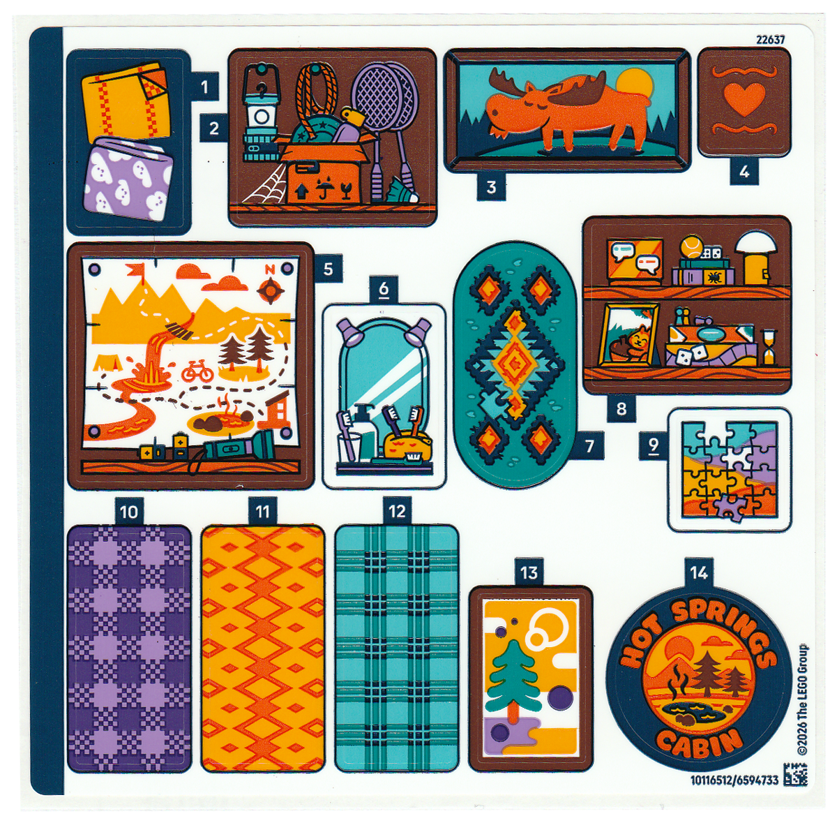 Lego Sticker Sheet for Set 42705-1