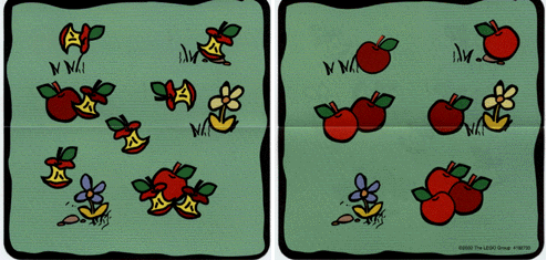 Lego Duplo Playmat, Apples / Eaten Apples Print