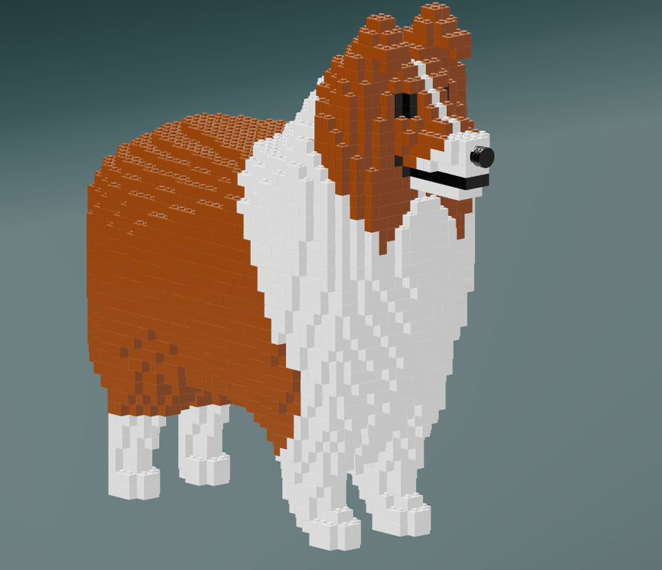 Lego Puppy Sheltie Shetland Sheepdog Dog L