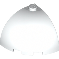 Lego Brick Round Corner 3 x 3 x 2 Dome Top / White