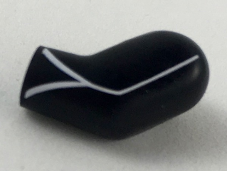 Lego Arm, Left with White Line Pattern / Black