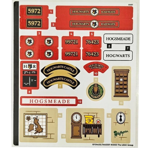 Lego Sticker Sheet for Set 76423-1 / [No Color/Any Color]