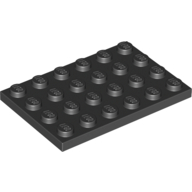 Lego Plate 4 x 6 / Black