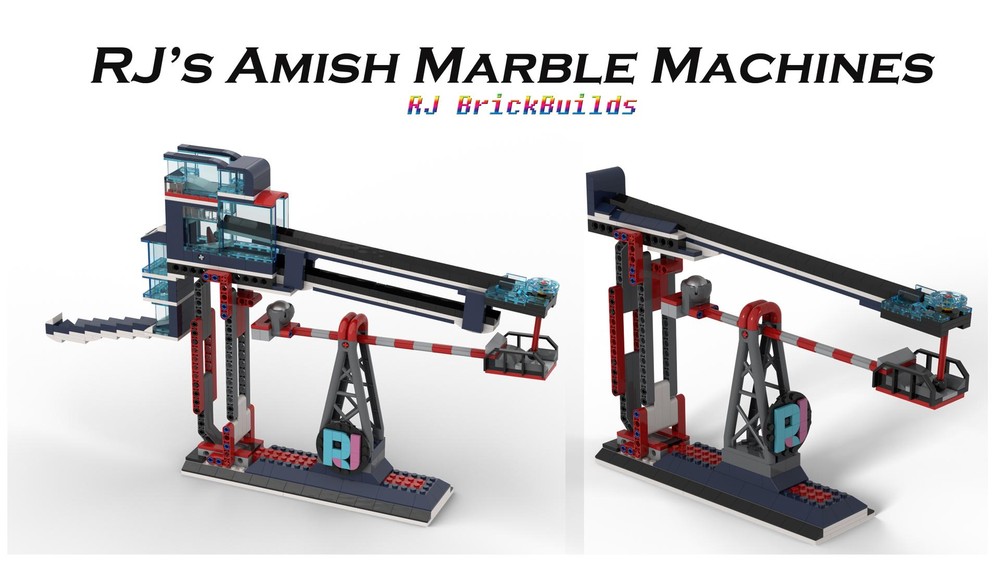 Lego RJ's Amish Marble Machines (Non-Tensegrity Versions)