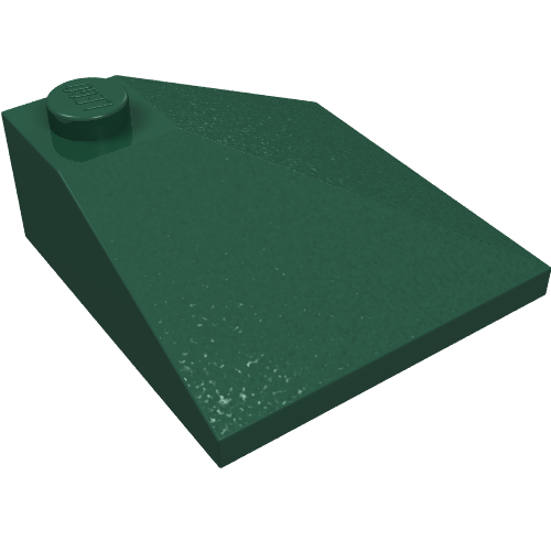 Lego Brick Sloped 33° 3 x 3 Double Convex / Dark Green