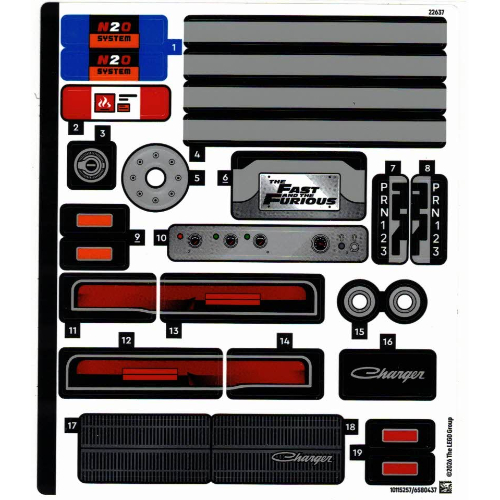 Lego Sticker Sheet for Set 42231-1