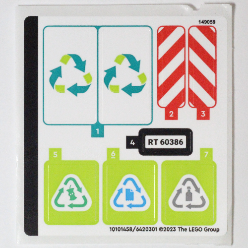 Lego Sticker Sheet for Set 60386-1 / [No Color/Any Color]
