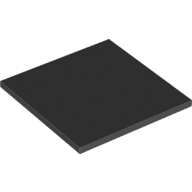 Lego Tile 6 x 6 with Bottom Tubes / Black