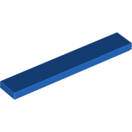 Lego Tile 1 x 6 with Groove / Blue