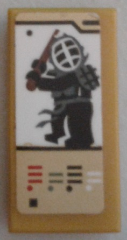 Lego Tile 1 x 2 with Ninjago Trading Card Game Kendo Cole Pattern (Sticker) - Set 70589