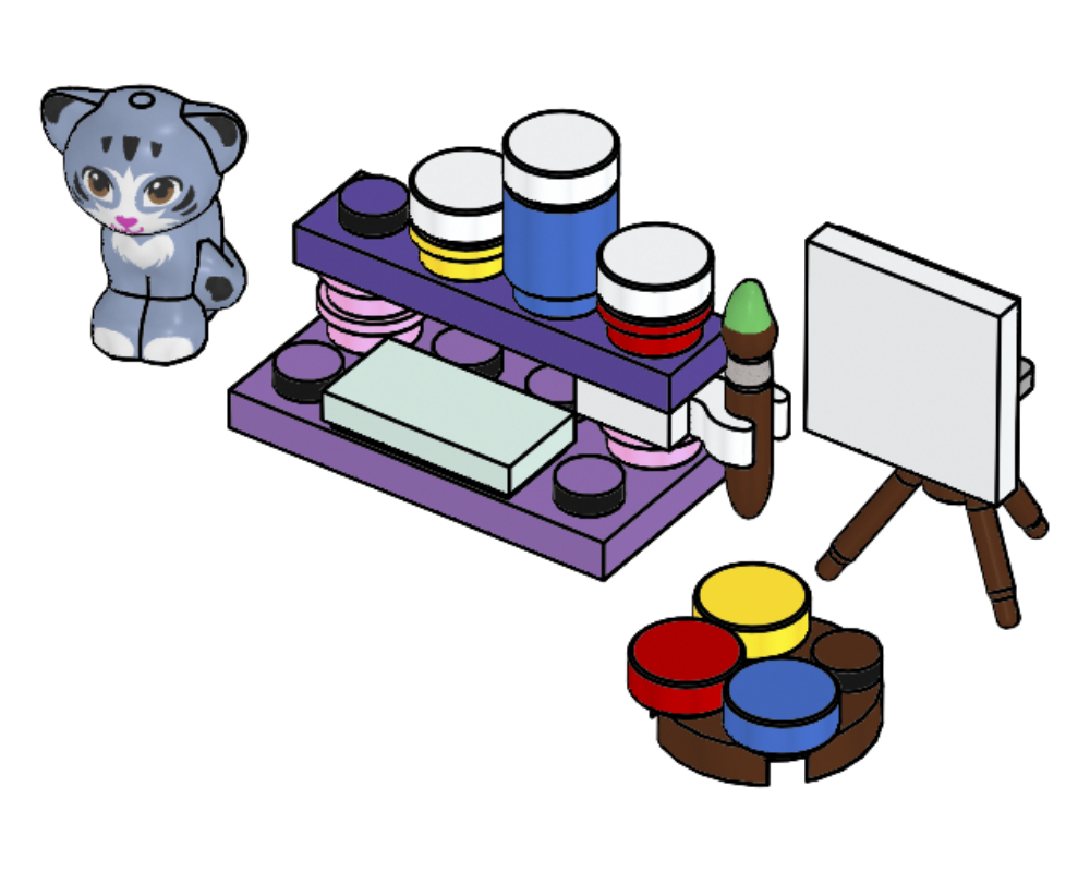 Lego Emma's Studio and Kitty Chico