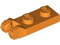 Lego Hinge Plate 1 x 2 Locking with 2 Fingers on End / Orange