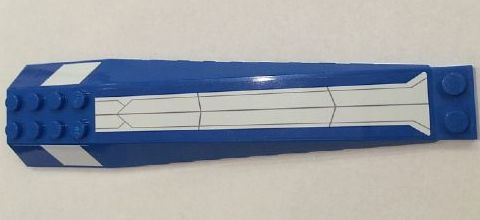 Lego Wedge 16 x 4 Triple Curved with Reinforcements with White Stripes Pattern (Stickers) - Set 75087