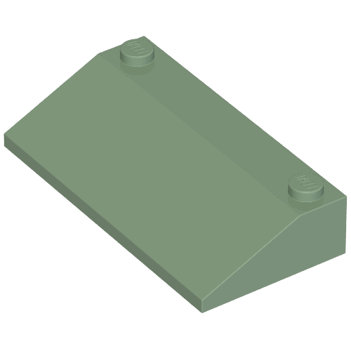 Lego Brick Sloped 33° 3 x 6 / Sand Green