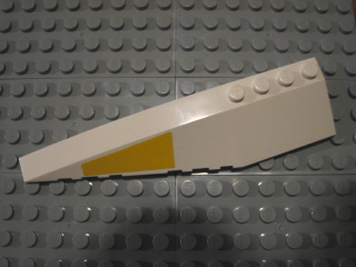 Lego Wedge 12 x 3 Left with Yellow SW UCS Y-wing Wedge Pattern (Sticker) - Set 10134