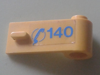 Lego Door 1 x 3 x 1 Right with Blue Telephone Receiver and '140' Pattern (Sticker) - Set 1589-2