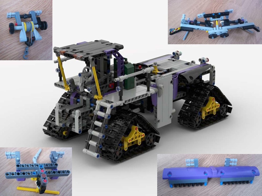 Lego 42069 Crawler tractor + 4 attachments