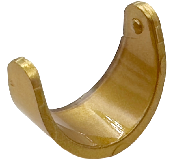 Lego Minifigure, Visor Standard with Metallic Gold Surface on Front and Edges only Pattern