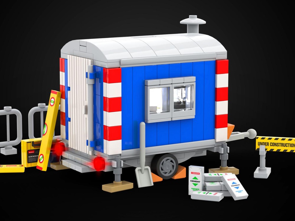 Lego Construction Site Trailer – Builder Office Wagon | Bauwagen