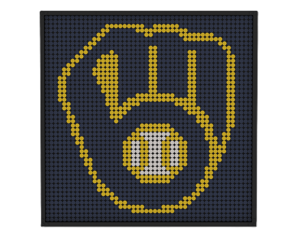 Lego MLB Art - Milwaukee Brewers