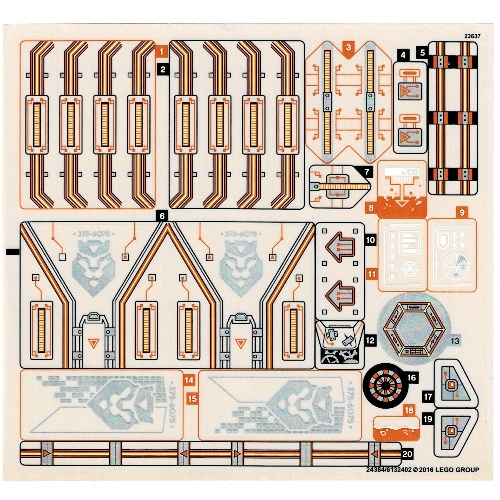 Lego Sticker Sheet for Set 70317-1 / [No Color/Any Color]