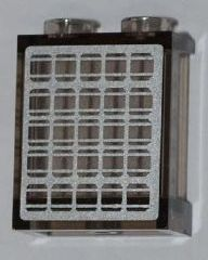 Lego Panel 1 x 2 x 2 with Side Supports - Hollow Studs with Solar Panel Pattern (Sticker) - Set 3366