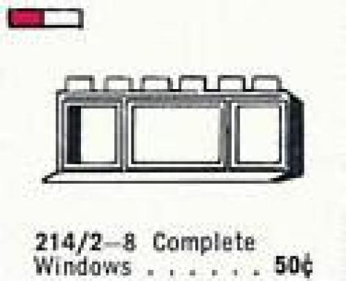 Lego 1 x 6 x 2 Triple-Pane Window in Frame