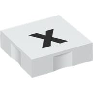 Lego Duplo Tile 2 x 2 with Lowercase 'x' Print