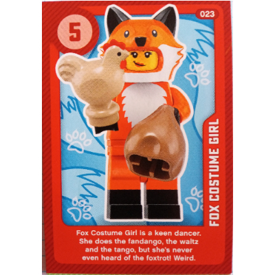Lego Trading Card, Create the World Living Amazingly - Fox Costume Girl