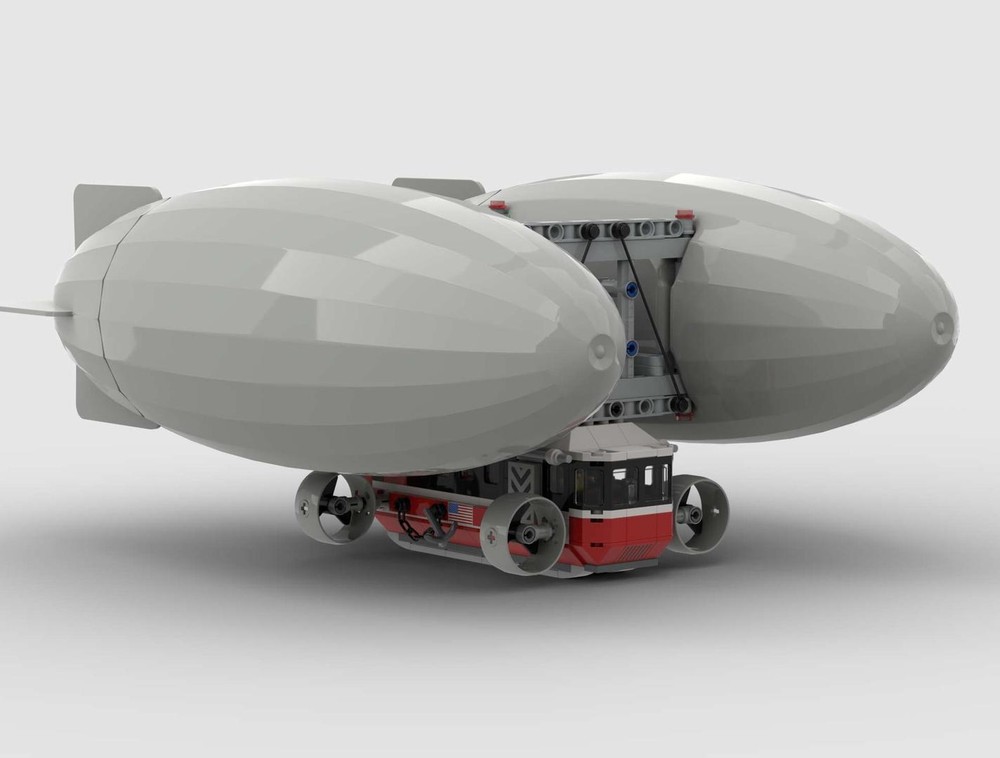 Lego Brickticks Aeronautical Engineering Twin-Hull Cargo Airship Bricksmude