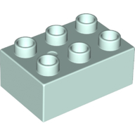 Lego Duplo Brick 2 x 3 / Light Aqua
