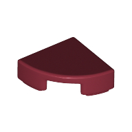 Lego Tile Round 1 x 1 Quarter / Dark Red