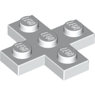 Lego Plate 3 x 3 Cross / White