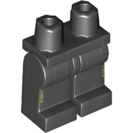 Lego Hips and Black Legs with Pockets, Dark Bluish Gray Thighs / Black