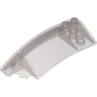 Lego Brick Wedged, Curved 8 x 3 x 2 Open Left / Trans-Brown
