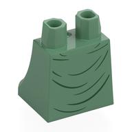 Lego Hips and Legs Under Dress/Robe with Dark Green Creases Print / Sand Green