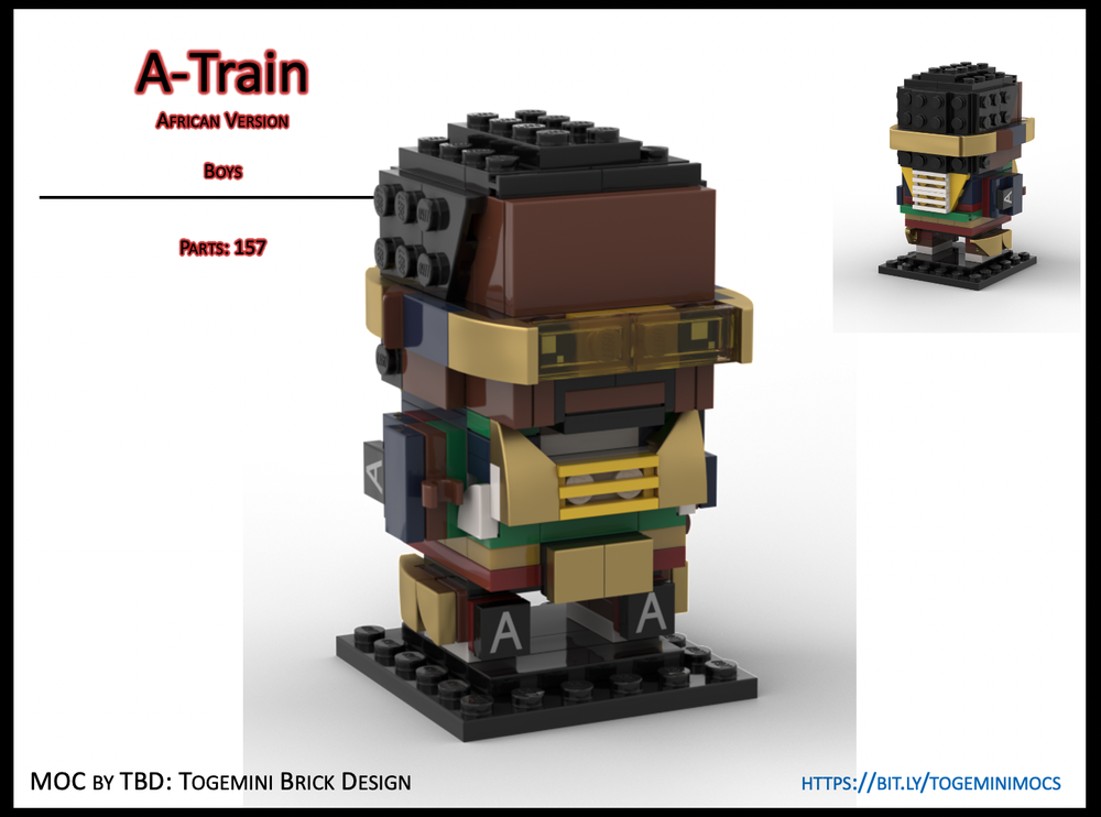 Lego A-Train - African Style - Boys - Brickheadz