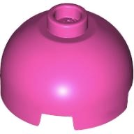 Lego Brick, Round 2 x 2 Dome Top / Dark Pink