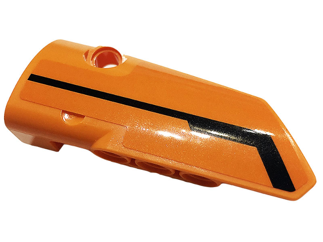 Lego Technic, Panel Fairing # 3 Small Smooth Long, Side A with Black Line Pattern (Sticker) - Set 42120
