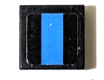Lego Tile 1 x 1 with Dark Azure Stripe Pattern (Sticker) - Set 42162 / Black