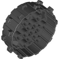 Lego Wheel Hard Plastic with Small Cleats / Black