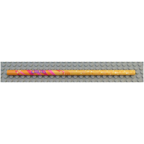 Lego Clikits Pencil, 175mm with Orange Daisy Print