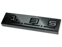 Lego Tile 1 x 4 with '1-3-5' Gearbox Pattern (Sticker) - Set 8466 / Black