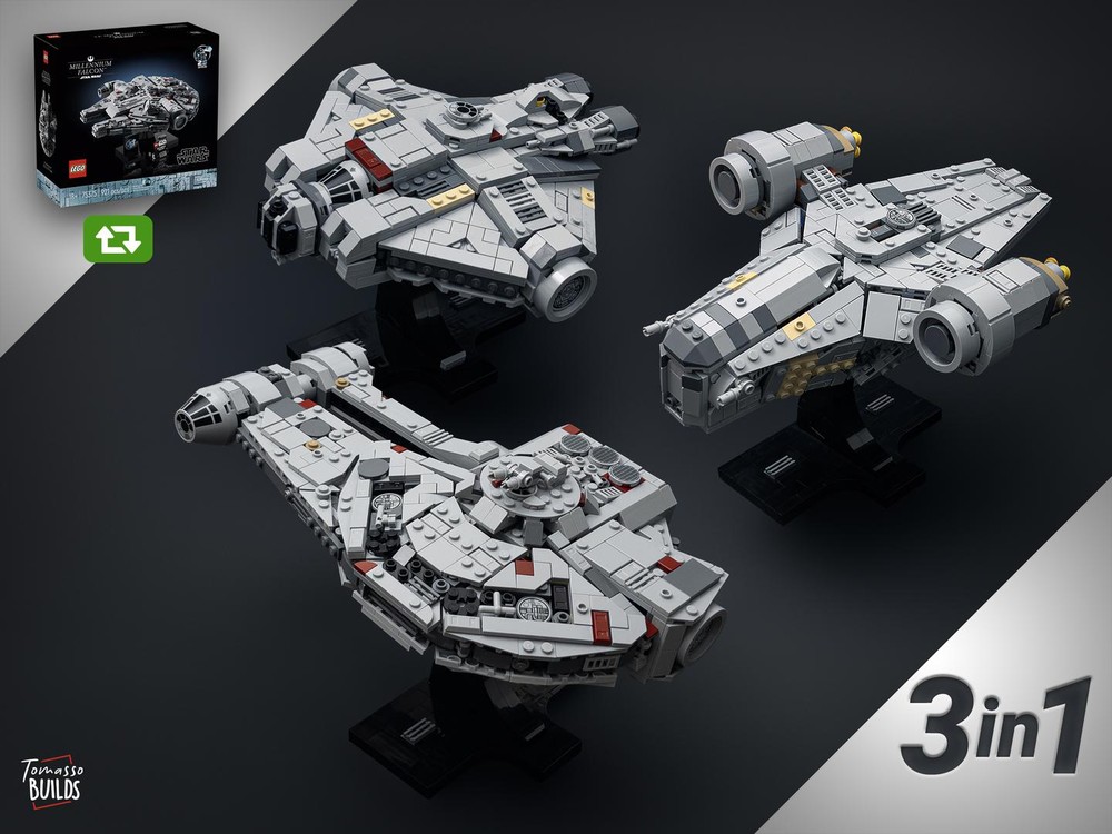 Lego 75375 Alternate 3 in 1 Bundle: Outrider + Razor Crest + Ghost